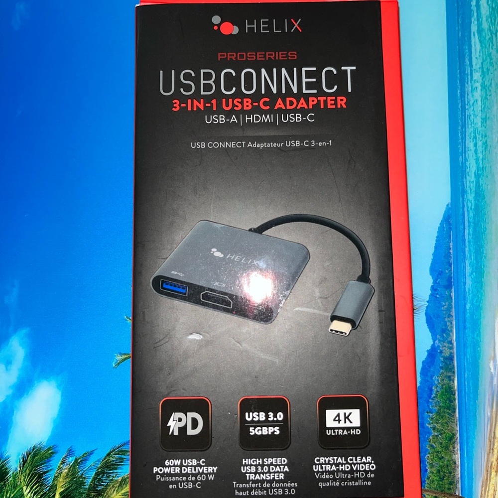 Helix USB-C 3-in-1 Adapter - Black
